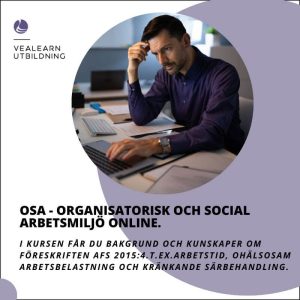 Bild på organisatorisk och social arbetsmiljö onlineutbildning från VeaLearn