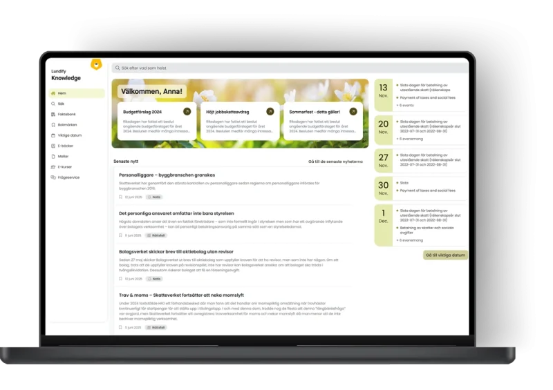 Lundify Knowledge nyhetstjanst online-inom-ekonomi-administration-produktbild